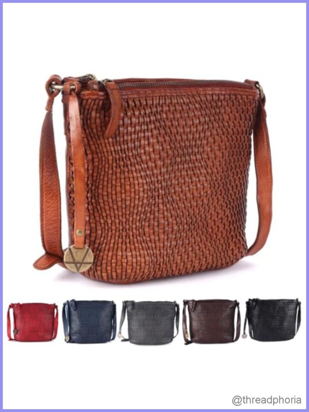Genuine Leather Crossbody Sling Bag Women Vintage